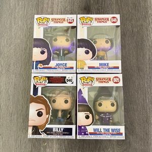 Four Stranger Things funkle pops